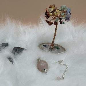 Pendule Sphère Quartz Rose